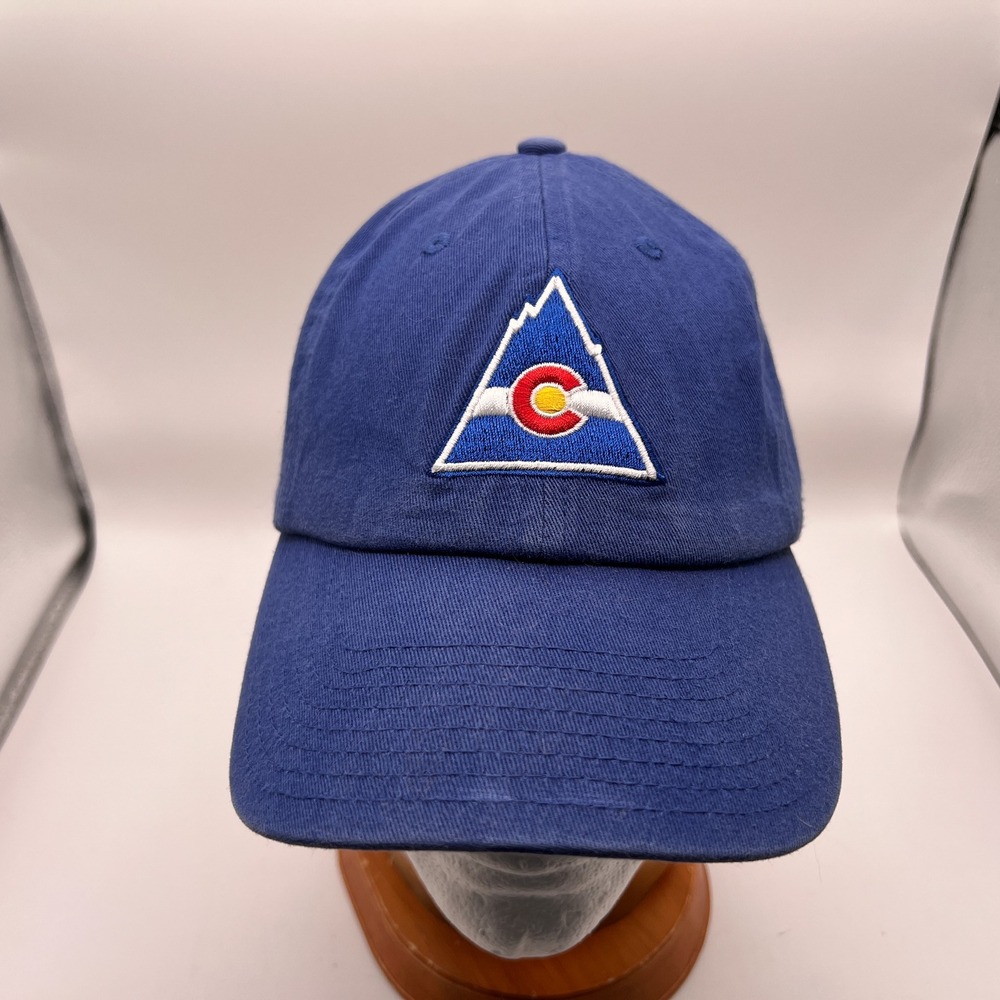 47 Brand Colorado Rockies Hat Blue Mountain Patch Adjustable Dad Cap MLB